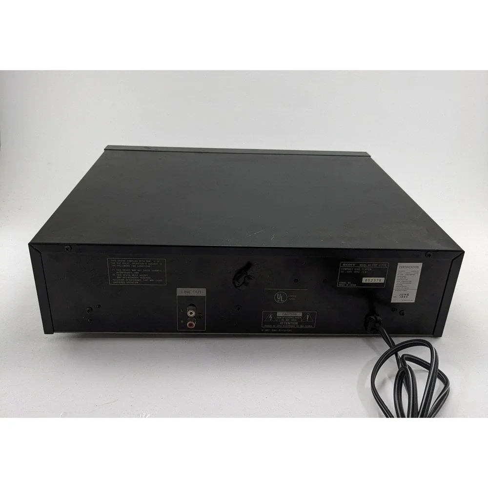 Sony CDP-CE235 CD Carousel Compact 5 CD Disc Changer Player -Tested Works